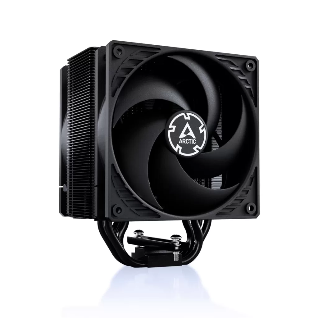 ARCTIC Freezer 36 (Black) - Single-Tower CPU Cooler with Push-Pull, Two Pressure-optimised 120 mm P Fans, Fluid Dynamic Bearing, 200–1800 RPM, 4 Heatpipes, incl. MX-6 Thermal Compound
